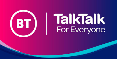 BT and TalkTalk broadband logos