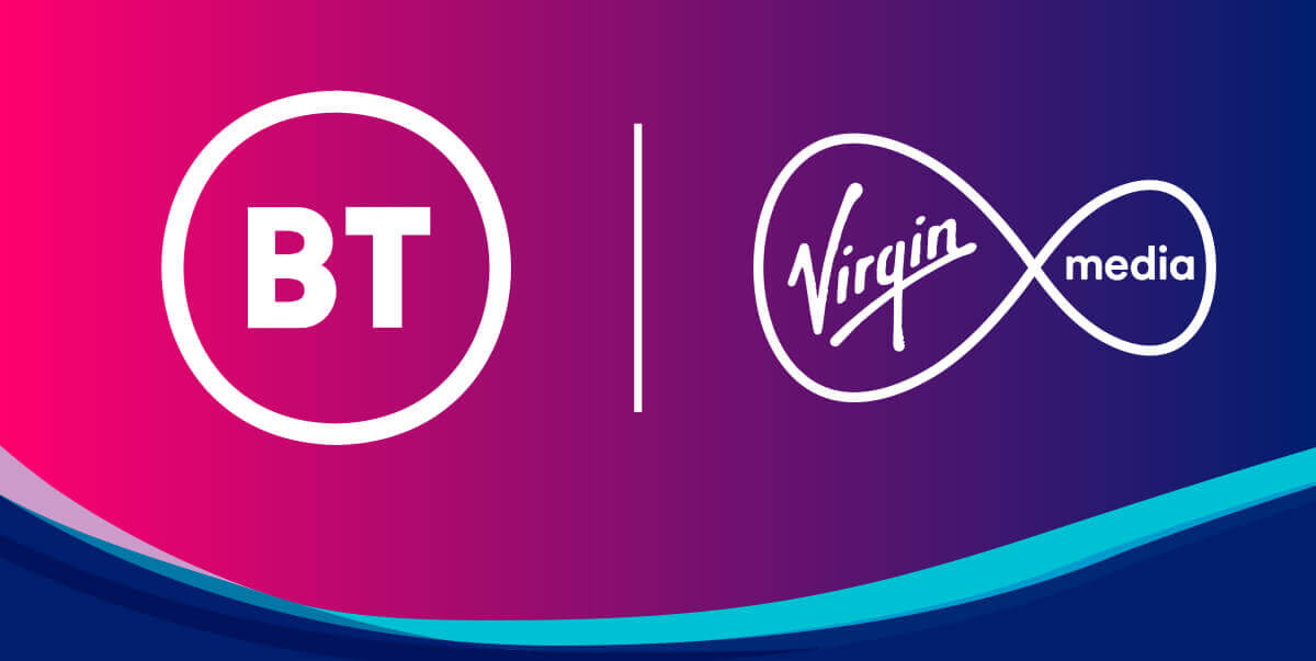 BT and Virgin Media logos