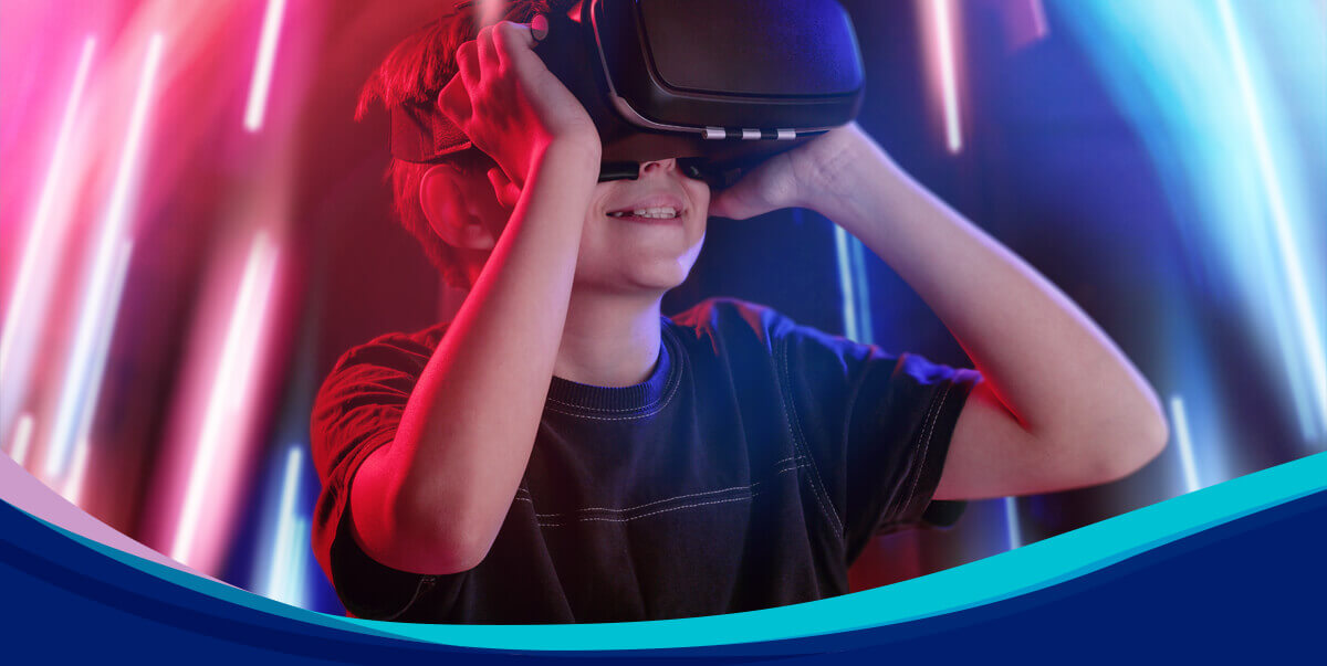 Kid using VR