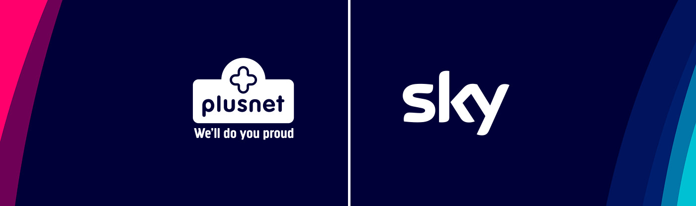 Plusnet and Sky logo