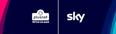 Plusnet and Sky logo