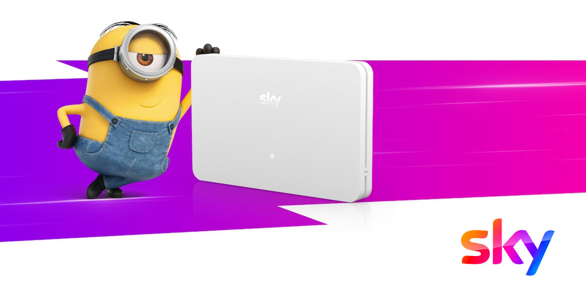 Sky Broadband router with Minion image