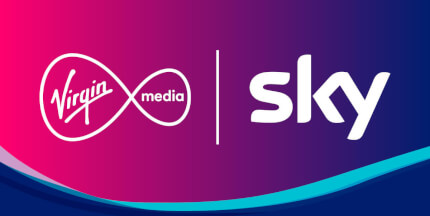 Virgin Media and Sky logos