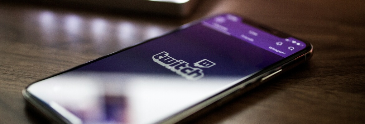 Mobile phone with twitch app open