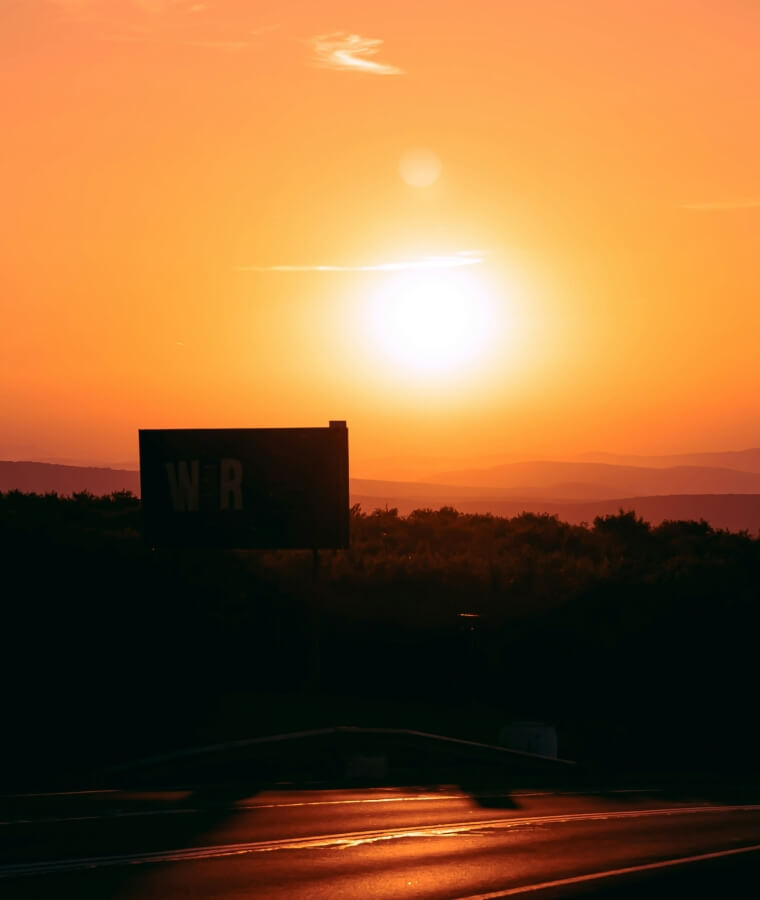 Sunset during a heatwave